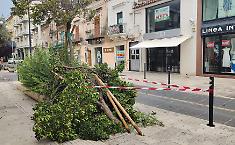 Ragusa colpita da pioggia e forte vento, danni in via Roma