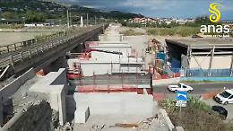 Strada statale 114, completate  le pile e le spalle del nuovo ponte Agrò - Il video