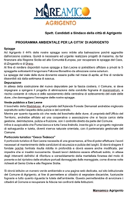 Elezioni Agrigento, il vademecum di Mareamico ai sei candidati sindaco