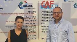 La candidata sindaco di Agrigento, Daniela Catalano, incontra il segretario generale della Uil, Gero Acquisto