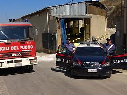 Lercara, paura per l'incendio di un opificio per la lavorazione dello zolfo