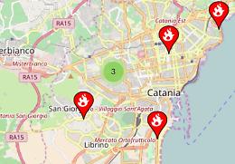 Plaia di Catania: spenti gli ultimi focolai, ma viale Kennedy resta off limits