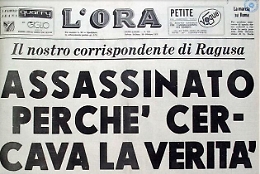 Palermo, il grande quotidiano "L'Ora"
celebrato con il suo direttore Nistic&ograve;