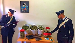 Siracusa, due kalashnikov e droga in un garage