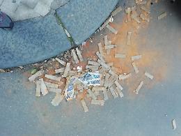 Catania: residui di fuochi pirotecnici in Piazza Lanza