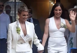 Francesca Pascale e Paola Turci, matrimonio in total white