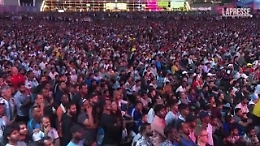 La gioia dei tifosi argentini a Doha dopo la vittoria sull'Australia