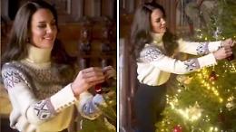 Kate Middleton aggiusta gli addobbi prima del tradizionale concerto di Natale