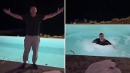 Argentina campione, Cassano si tuffa nella piscina gelida: «L'avevo promesso»