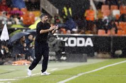 Liga: il Valencia di Gattuso cade in casa contro il Cadice