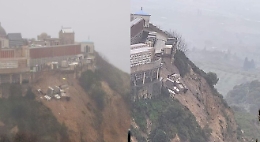 Per le piogge viene giù un costone al cimitero di Mineo: franano loculi e cappelle mortuarie