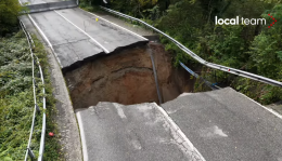 I danni del maltempo nel Comasco: la Sp38 si "spezza" in due per un'enorme voragine