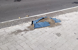 «Il sacco azzurro di piazza Europa: installazione incompresa o incuria?»