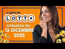 Lotto, 10eLotto e Superenalotto: le estrazioni e le quote del 13 dicembre 2025