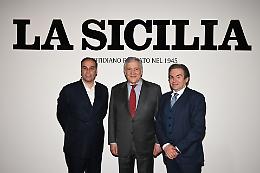 Le immagini della visita del vicepremier Tajani nella nuova redazione de &ldquo;La Sicilia&rdquo;: la fotogallery
