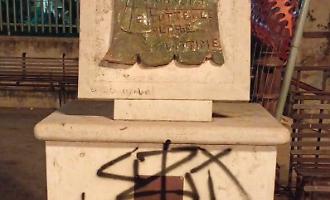 Ispica e la stele imbrattata, il sindaco denuncia ai carabinieri