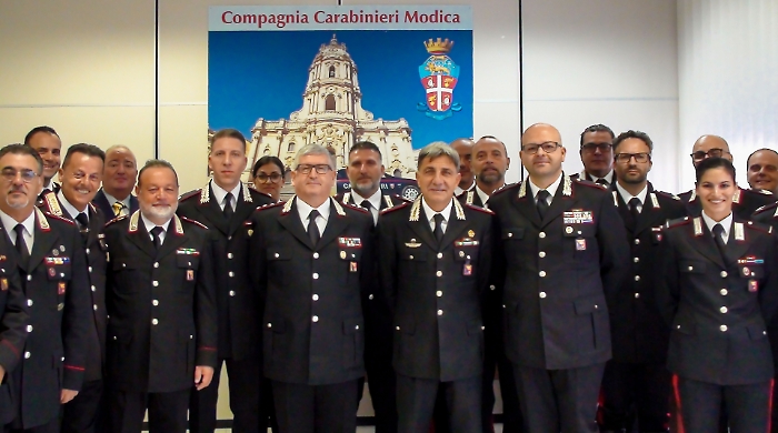 Il comandante della Legione carabinieri Sicilia in visita alla compagnia di Modica