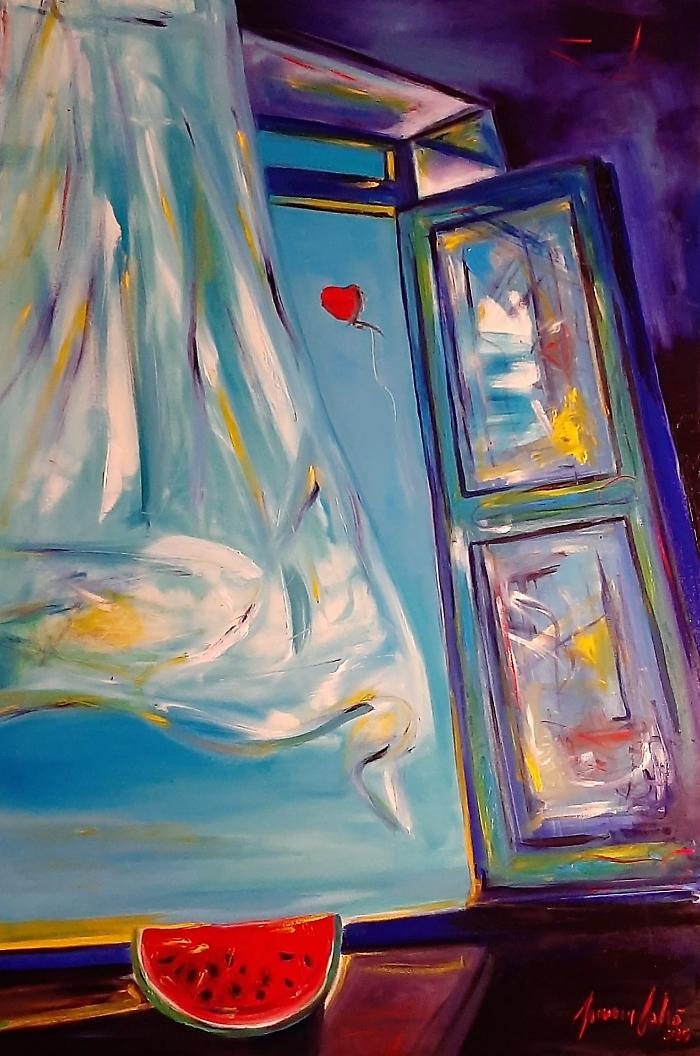 Un'opera dell'artista Simone Caliò