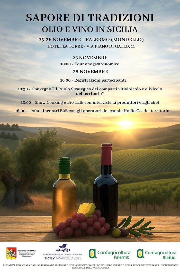 Palermo: olio e vino in prima linea per la crescita della Sicilia