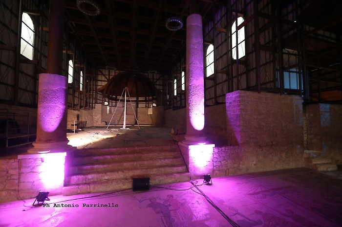 Luci artistiche e nuovi orari notturni per incrementare visitatori alla Villa romana del Casale