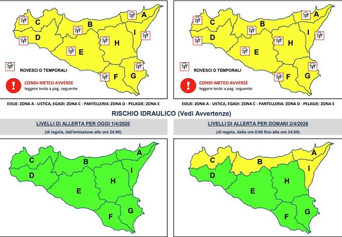 Maltempo: allerta gialla in Sicilia 