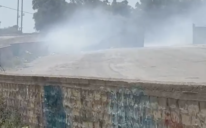 Principio d'incendio a Vittoria, le fiamme lambiscono la zona Emaia