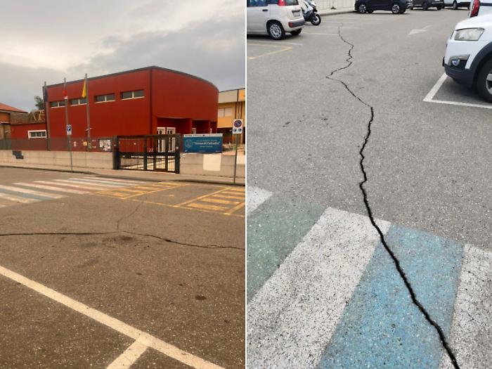 Tremestieri, profonda crepa all’ingresso della “Teresa di Calcutta”